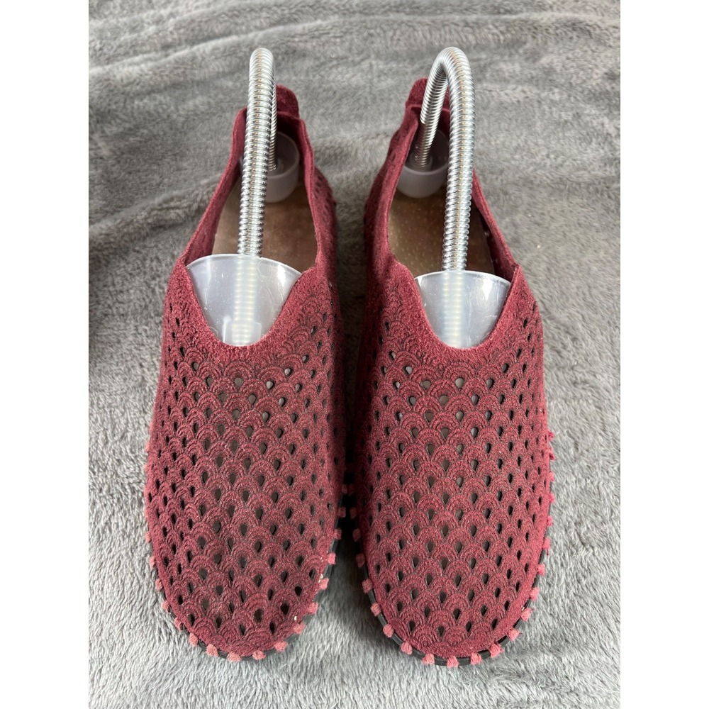 Ilse Jacobsen Tulip Perforated Sneakers Womens EU37 US 6.5 Red Slip On Casual